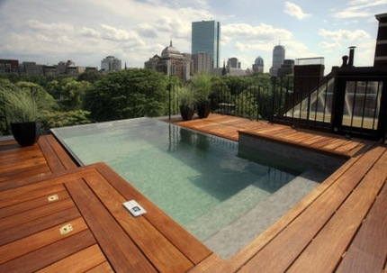 Boston Rooftop Infinity Edge Pool