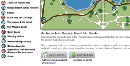 Download Free Audissey Guides Boston Public Garden iPod Tour